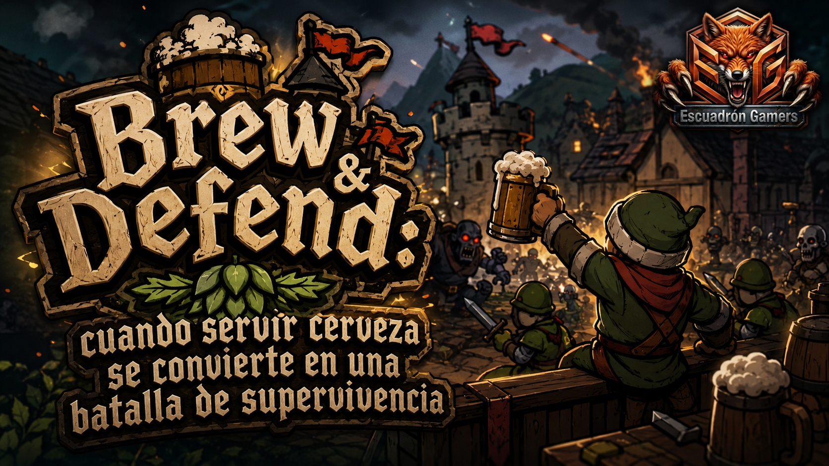 Brew & Defend: cuando servir cerveza se convierte en una batalla de supervivencia
