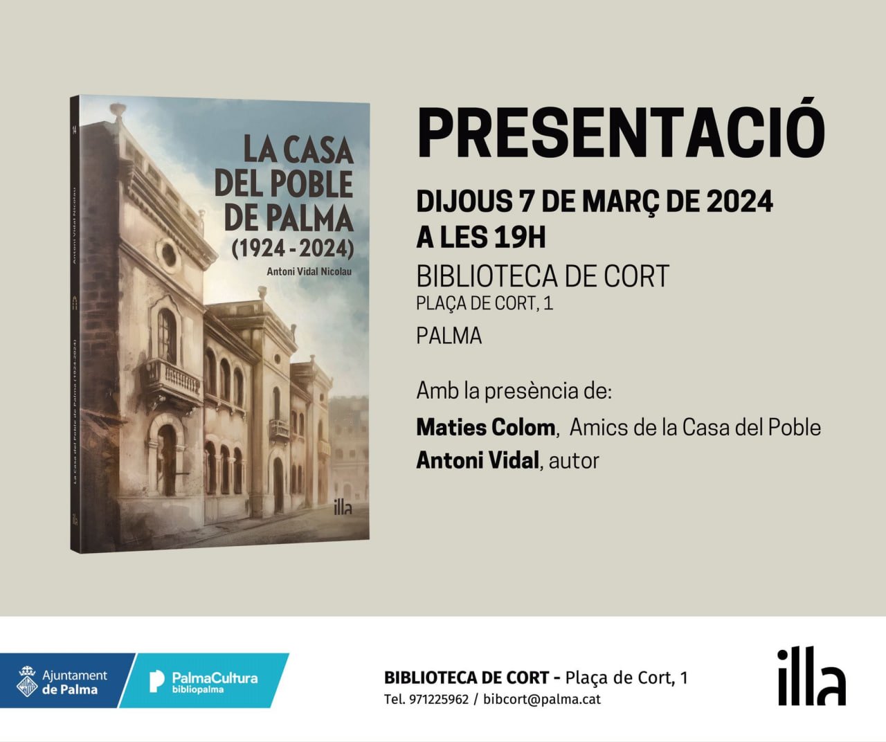 Presentació "La Casa del Poble de Palma" (07-03-24)