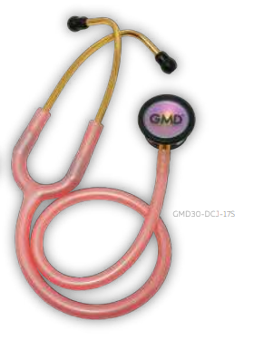 FONENDOSCOPIO OIS 300 ROSADO BRILLANTE GMD30-DCJ-17S GMD  x 1 Fonendoscopio diseñado para ofrecer una auscultación clara y precisa. Cuenta con una pieza torácica de acero inoxidable de doble campana, equipada con membranas y anillos antifrío para mayor comodidad