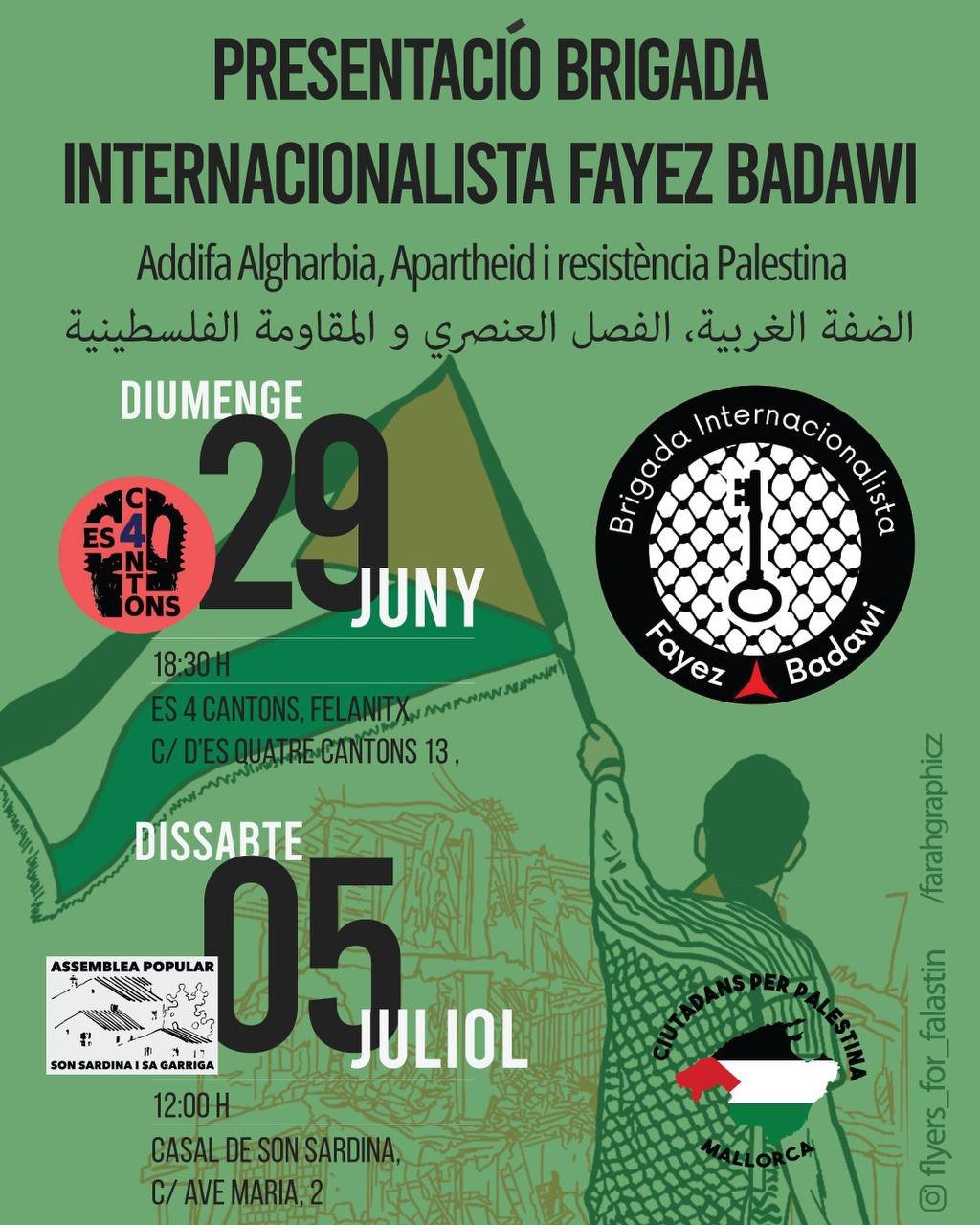 Presentació Brigada Internacionalista Fayez Badawi Presentació Brigada Internacionalista Fayez Badawi