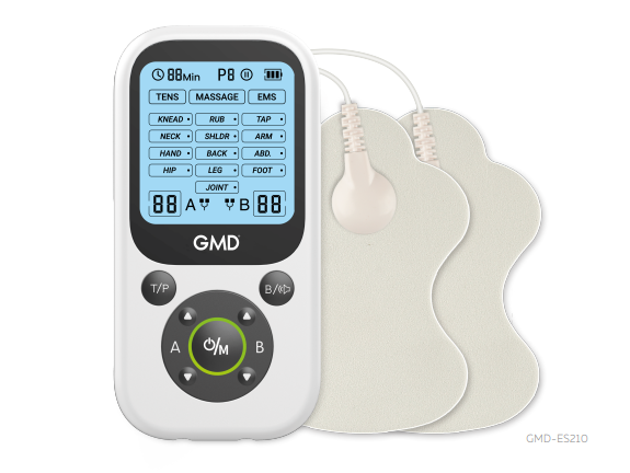 ELECTROESTIMULADOR ELEKTRO ONE GMD-ES210 GMD  x 1 Dispositivo médico avanzado diseñado para aliviar el dolor, estimular los músculos y proporcionar una experiencia de masaje relajante. Ofrece tres modos de funcionamiento: TENS (estimulación nerviosa)