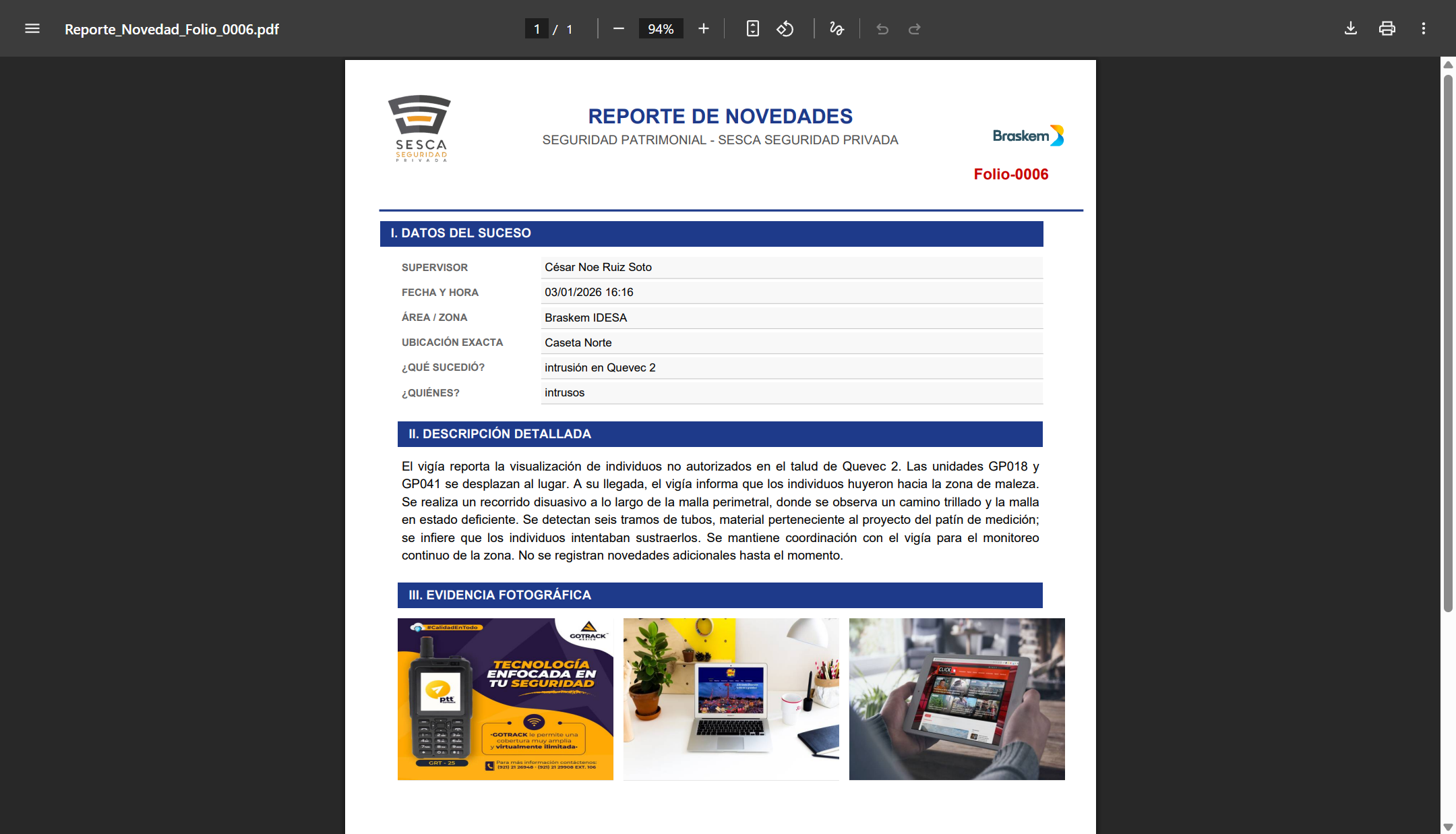 Motor de generación de reportes PDF