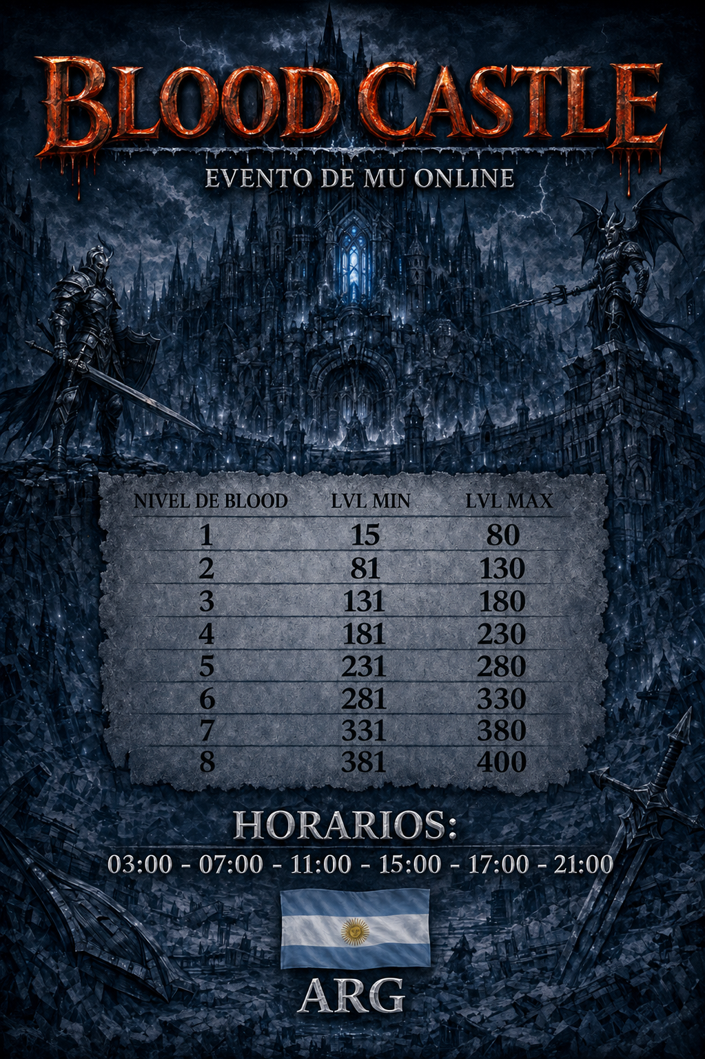 Horarios de Eventos Parte 1 - MU KRASUS