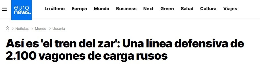 Noticia Rusia Crea El "tren del zar" - Encontrado otro tren militar en Ucrania 🗺️ Foro Belico y Militar