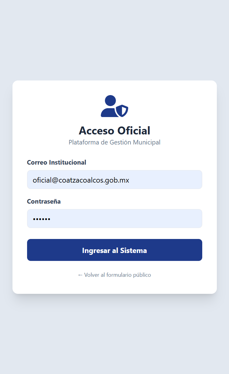 Panel de gestión de incidencias
