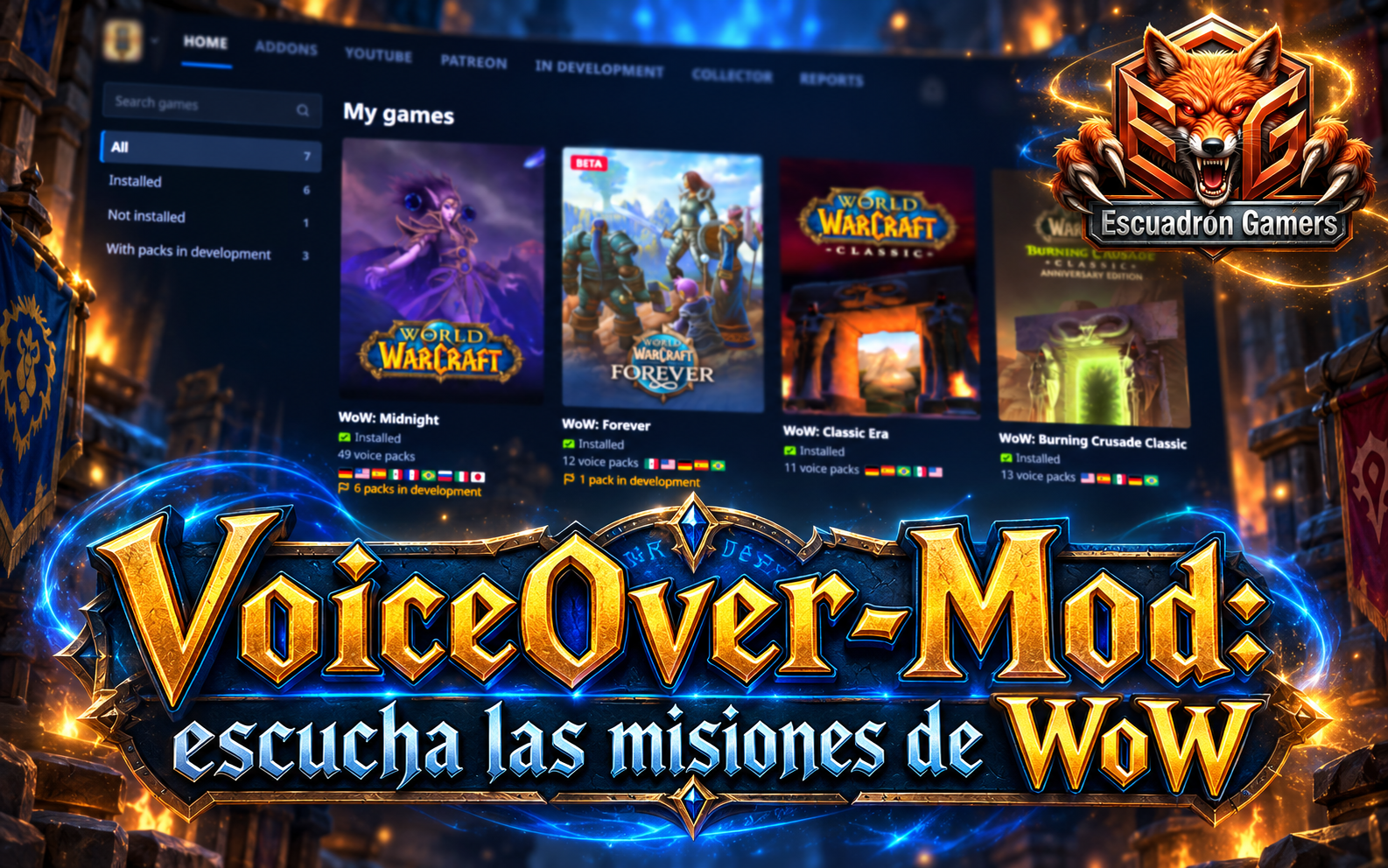 VoiceOver-Mod: escucha las misiones de WoW