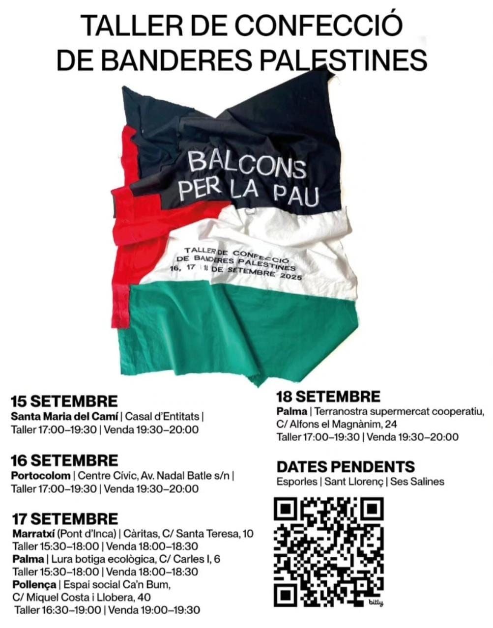 Taller de banderes palestines