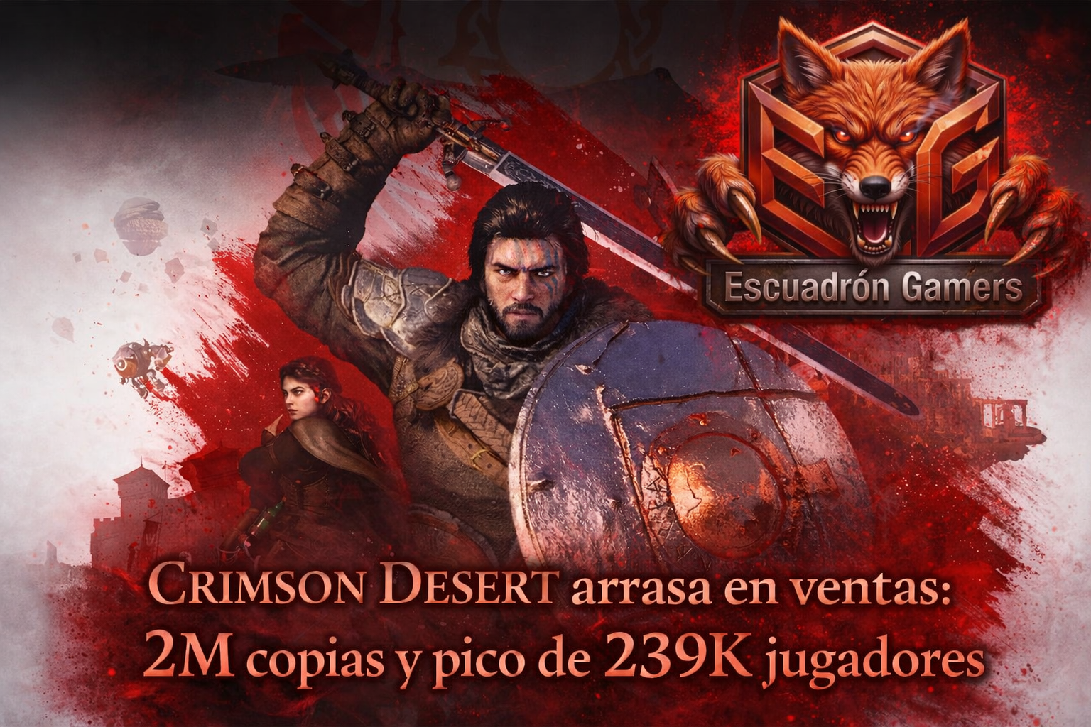 Crimson Desert arrasa en ventas: 2M copias y pico de 239K jugadores