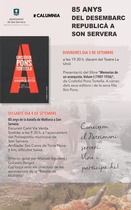85 anys del desembarc republic&agrave; a Son Servera (3 i 4 de setembre)