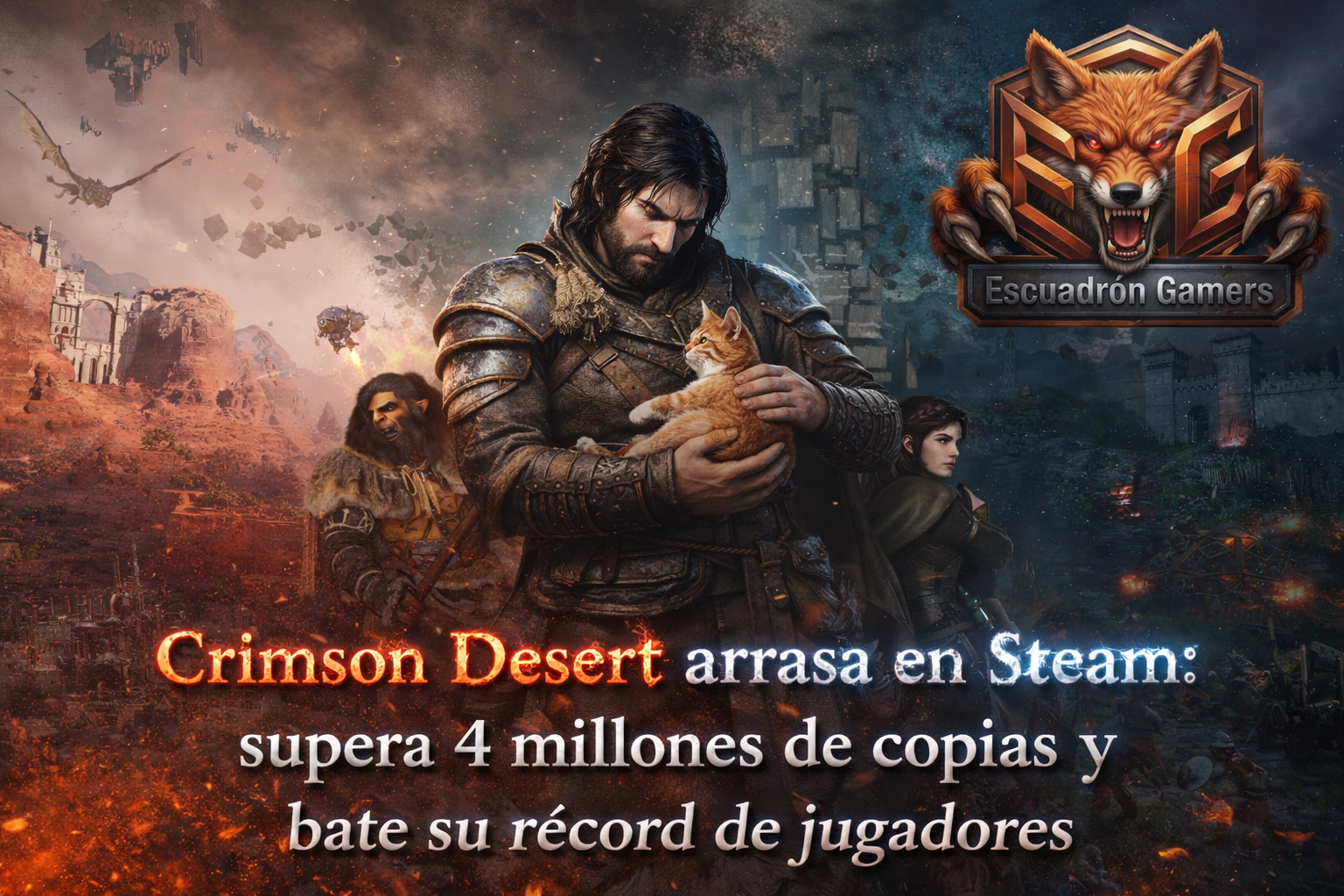 Crimson Desert arrasa en Steam: supera 4 millones de copias y bate su récord de jugadores
