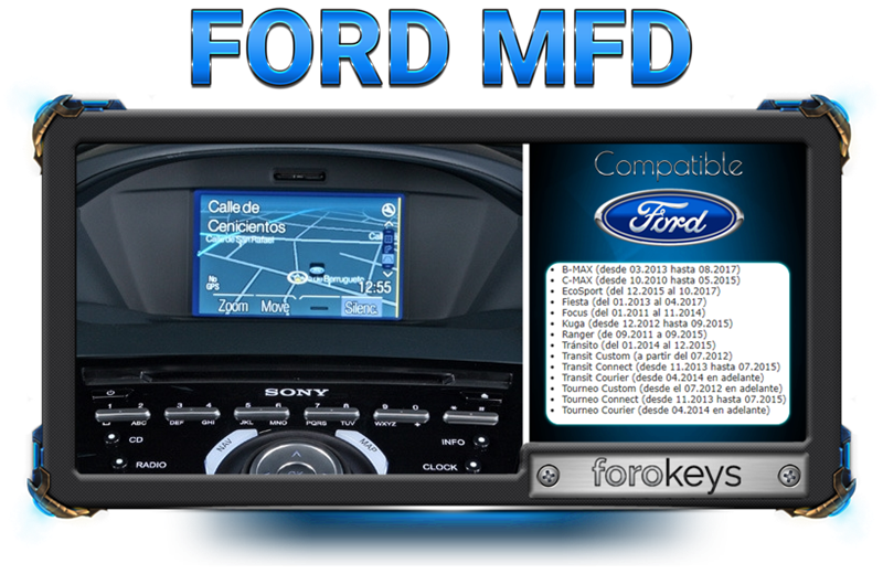 Ford Sync 1 / 1.1 (MFD) Navegación SD 2021 v11 GPS