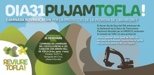 Caminada reivindicativa per la protecció de la pedrera de Can Negret (31-12-21)