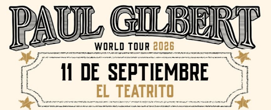 PAUL GILBERT llega a buenos aires con nuevo disco bajo el brazo