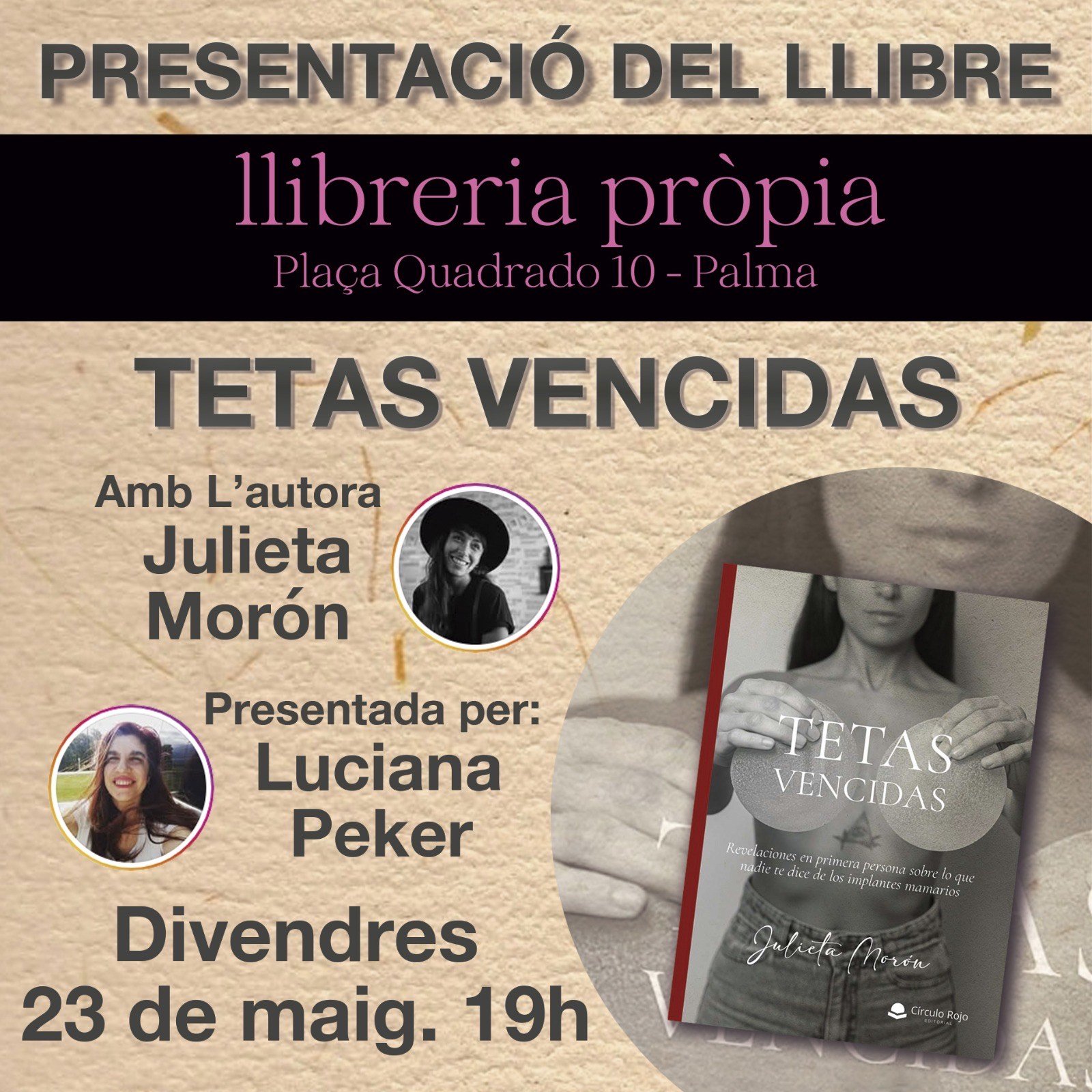 Presentaci&oacute; del llibre "Tetas vencidas" (23-05-25)