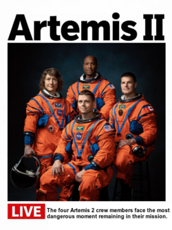 Water landing of astronauts from the Artemis II Mission