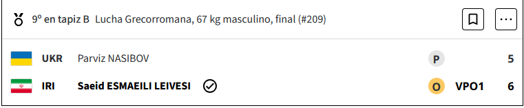 Saeid Esmaeili de Irán gana el oro en Lucha grecorromana masculino de 67 kg en los Juegos Olimpicos Paris 2024 8FdeVvS