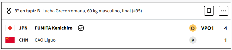 Fumita Kenichiro de Japón, gana el oro grecorromano masculino de 60 kg en los Juegos Olimpicos Paris 2024 AfKqTF3