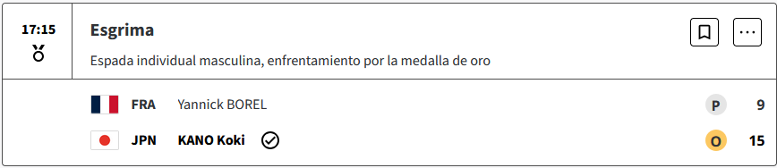 Kano Koki, de Japón, se ha llevado la medalla de oro en la final de espada individual masculina en los Juegos Olímpicos de París 2024 DU9Qkeo