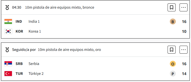 Primera medalla de Serbia en París 2024 en tiro 10m pistola aire comprimido, equipos mixtos EuM31dD