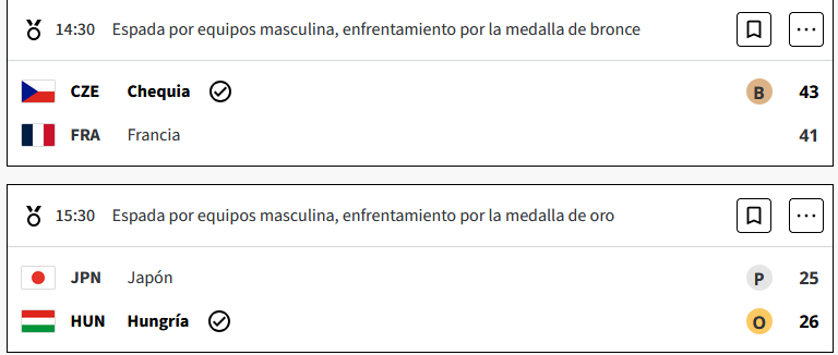 Hungría se quedó con el oro en espada por equipos masculino de esgrima, en los Juegos Olimpicos Paris 2024 EvTxdVF