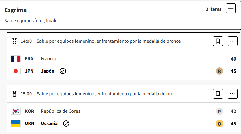 Esgrima: Ucrania remonta para ganar el oro en sable por equipos femenino en los Juegos Olimpicos Paris 2024 KAdHWip