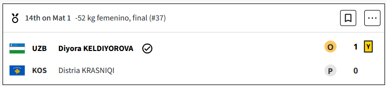 La uzbeca Diyora Keldiyorova gana el combate definitivo y será medalla de oro en -52kg. femenino por los Juegos Olimpicos Paris 2024 L8Eew3A
