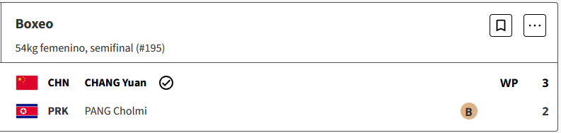 Boxeo : Yuan Chang de China,  conquistó la medalla de oro en 54kg femenino, en los Juegos Olímpicos de París 2024. OmD80XP