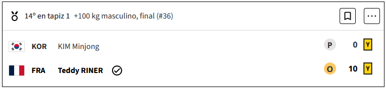 Teddy Riner de Francia gana el oro en +100 kg masculino de Judo por los Juegos Olimpicos Paris 2024 Wx49MzQ