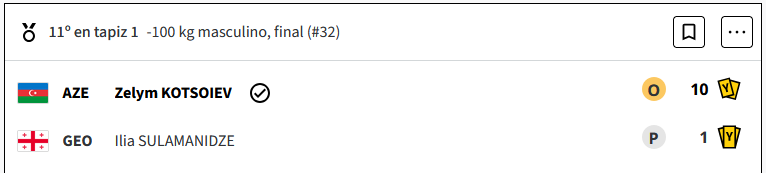 Zelym Kotsoiev de Azerbaiján gana el oro masculino de -100 kg de Judo en los Juegos Olimpicos Paris 2024 ZQ2A4eD