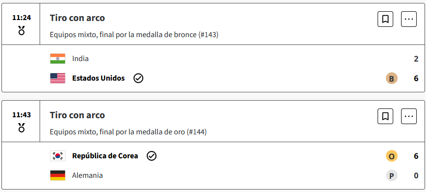 Corea del Sur gana la medalla de oro en la competencia de equipos mixtos de tiro con arco en los Juegos Olimpicos Paris 2024 Zyjza8G