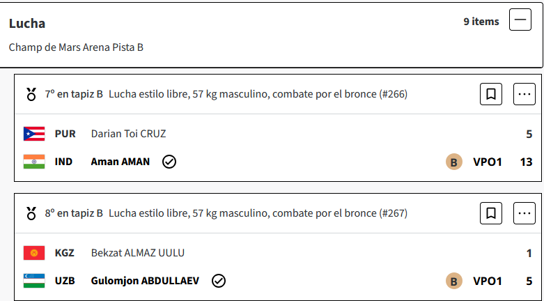 Lucha Libre : Higuchi Rei de Japón gana el oro en 57 kg masculino en los Juegos Olimpicos Paris 2024 G4DsM1C