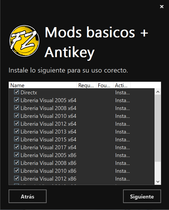 [Aporte] Librerías visual + Directx + Mods basicos + Antikey + Launcher ...