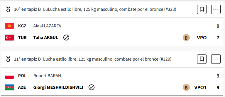 Geno Petriashvili de Georgia, gana la medalla de oro, de Lucha Libre masculino de 125 kg, en los Juegos Olimpicos Paris 2024 Lyt2quB