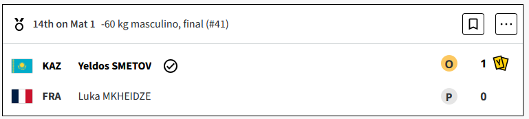El judoca de Kazajistán Yeldos Smetov logró este sábado la medalla de oro de los 60 kg de los Juegos olímpicos de París 2024 OA9SEx8